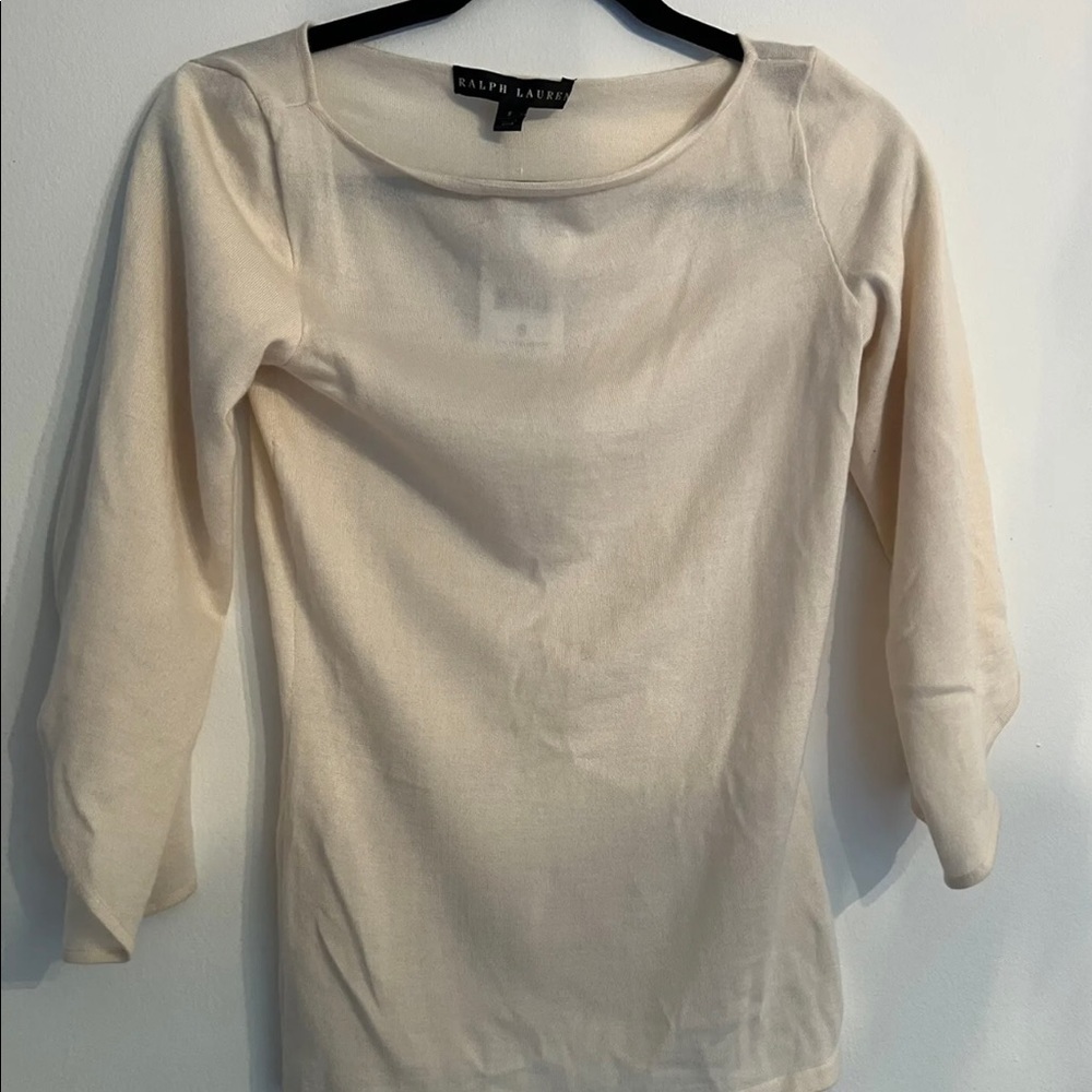 Ralph Lauren Black Label  Small Cashmere Silk Batwing Sweater Knit Top NWT $550